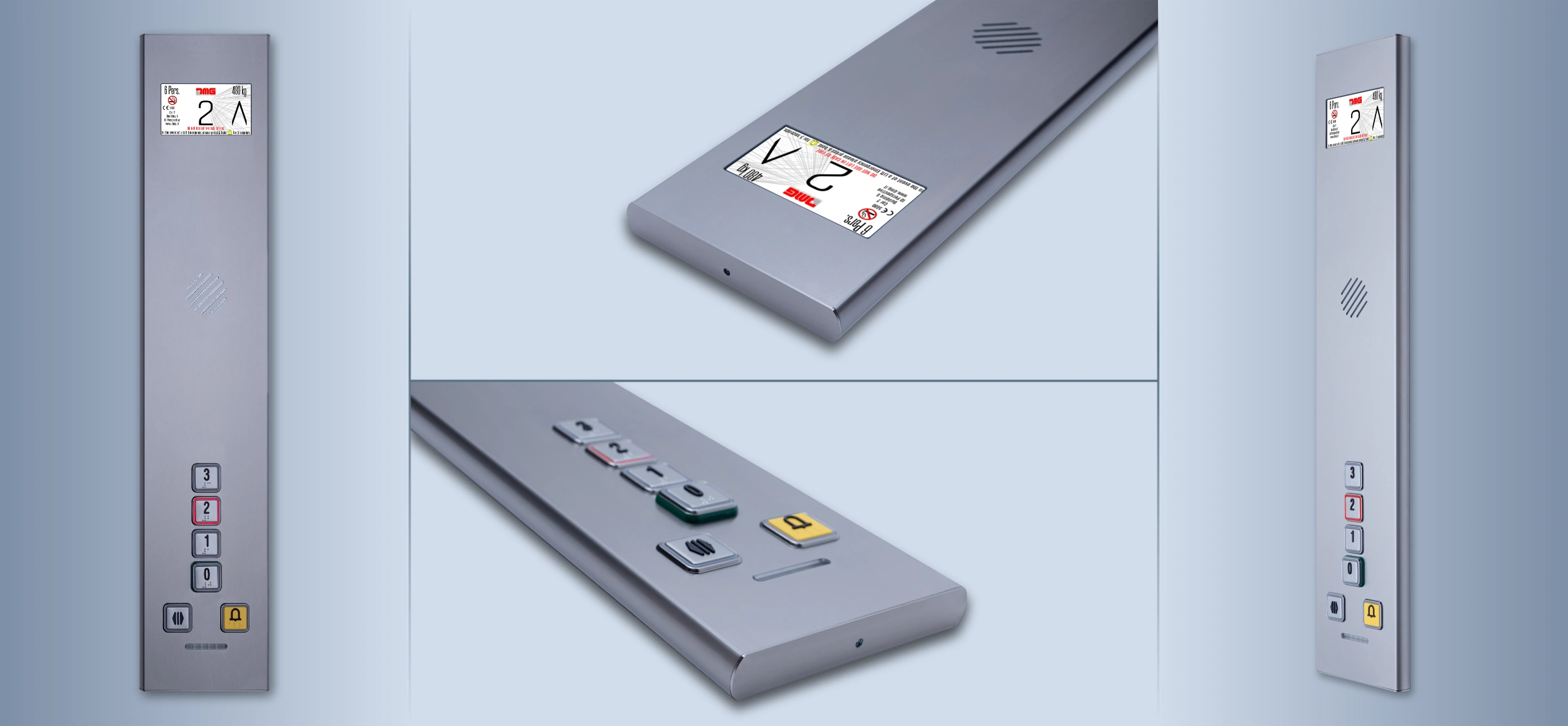 DMG surface mounted operating panel for elevators with buttons and position indicator