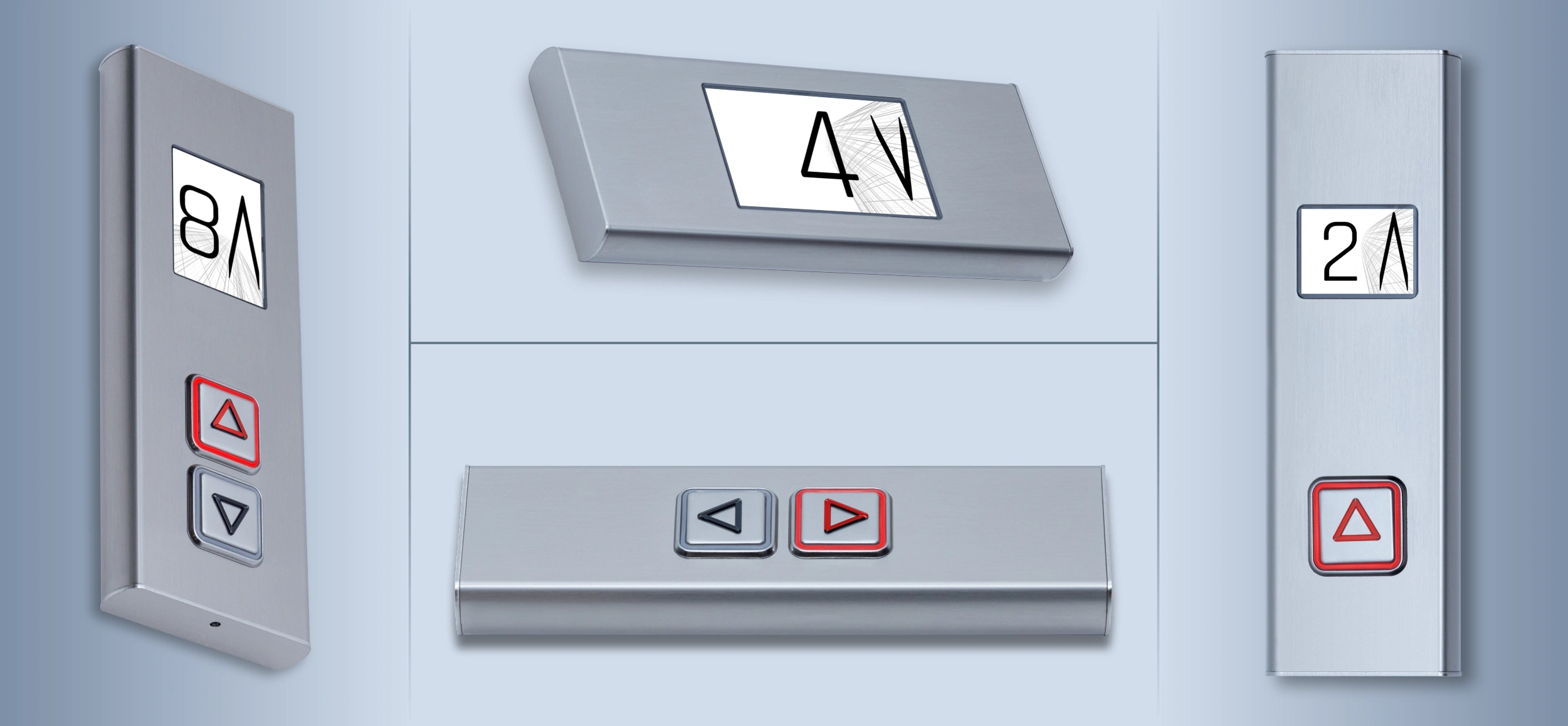 DMG surface mounted operating panel for elevators with buttons and position indicator